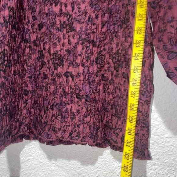 Free People womens Floral-print Smock It to Me Balloon-sleeve Mini Dress Large - Picture 4 of 6